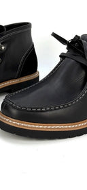 Mens Black Leather Chukka Charles Frederick Edition