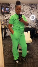 Mens Apple Green Short Sleeved Sweatshirt