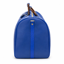 Royal Blue Lambskin And Ostrich Accents Duffle Bag