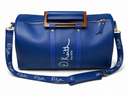 Royal Blue Lambskin And Ostrich Accents Duffle Bag