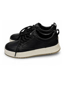 Mens Black Leather Sneakers