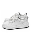 Mens White Leather Sneakers